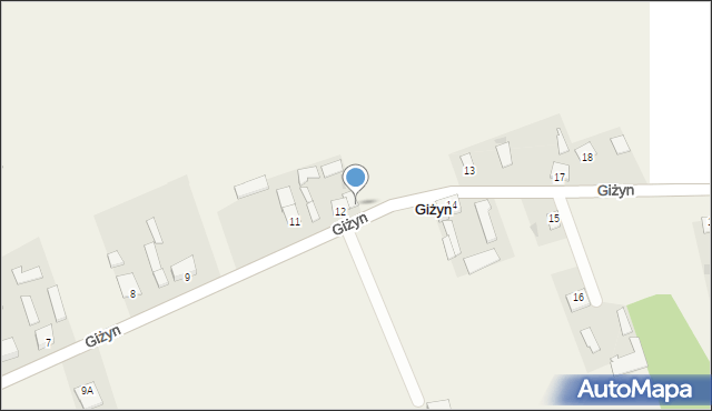 Giżyn, Giżyn, 12A, mapa Giżyn