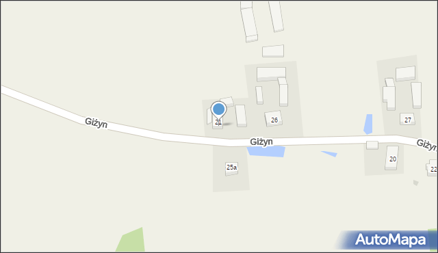 Giżyn, Giżyn, 25, mapa Giżyn