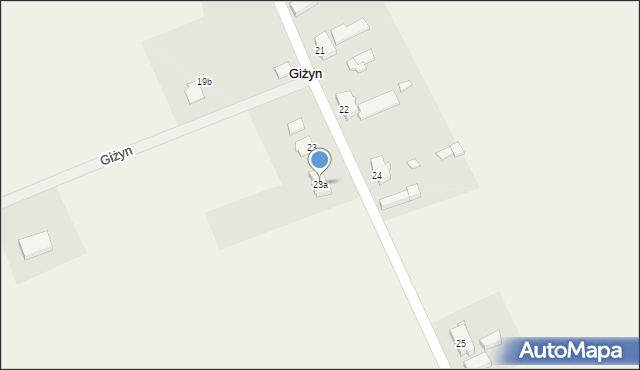 Giżyn, Giżyn, 23a, mapa Giżyn