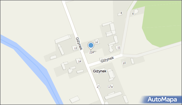 Giżynek, Giżynek, 11A, mapa Giżynek