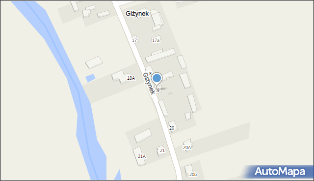 Giżynek, Giżynek, 19, mapa Giżynek