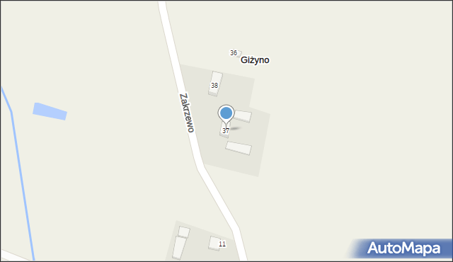 Giżyno, Giżyno, 37, mapa Giżyno