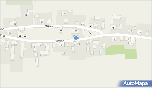 Giżyno, Giżyno, 7, mapa Giżyno