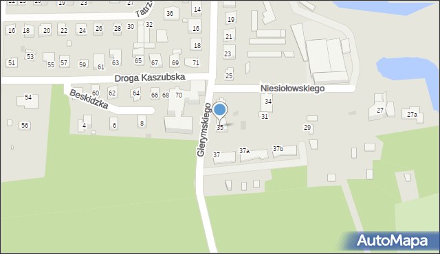 Grudziądz, Gierymskiego Aleksandra, 35, mapa Grudziądza