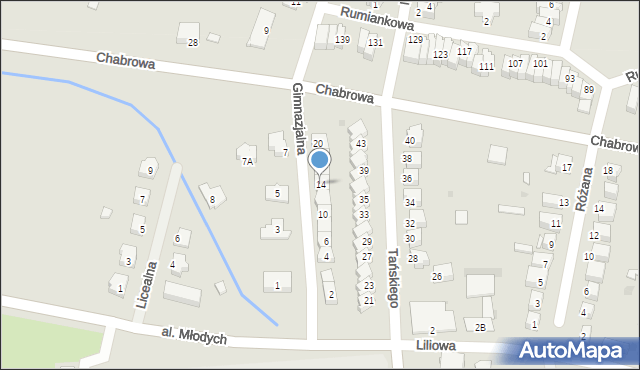 Jelcz-Laskowice, Gimnazjalna, 14, mapa Jelcz-Laskowice