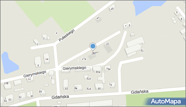 Lębork, Gierymskiego Aleksandra, 18b, mapa Lębork