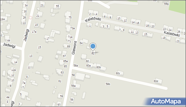 Łódź, Giewont, 62, mapa Łodzi
