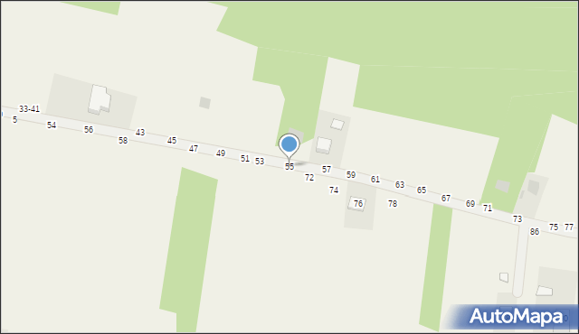 Mokrzyska, Gibałówka, 55, mapa Mokrzyska