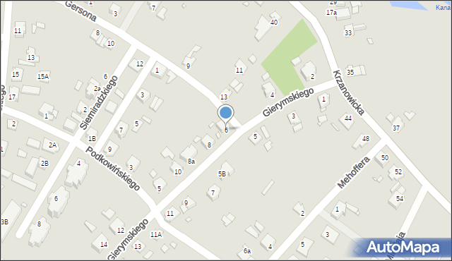 Opole, Gierymskiego Aleksandra, 6, mapa Opola