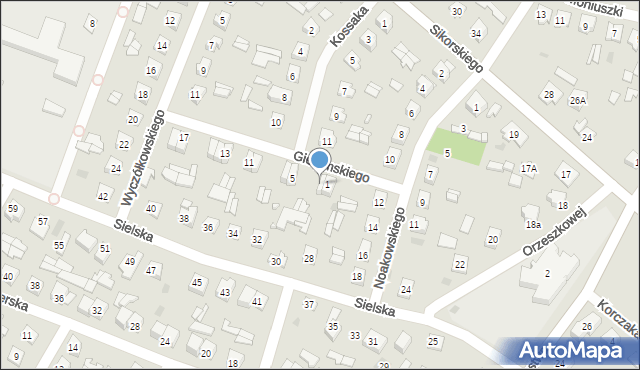 Ostrów Mazowiecka, Gierymskiego Maksymiliana, 3, mapa Ostrów Mazowiecka