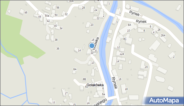 Rabka-Zdrój, Gilówka, 12, mapa Rabka-Zdrój