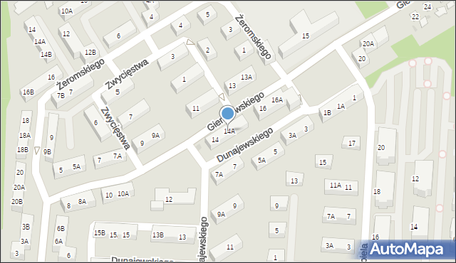 Ruda Śląska, Gierałtowskiego Jana, 14A, mapa Rudy Śląskiej