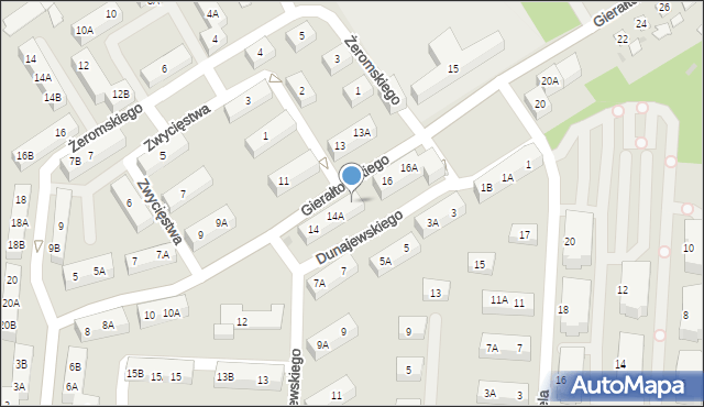 Ruda Śląska, Gierałtowskiego Jana, 14B, mapa Rudy Śląskiej
