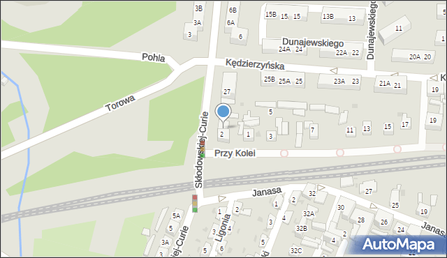 Ruda Śląska, Gierałtowskiego Jana, 2A, mapa Rudy Śląskiej