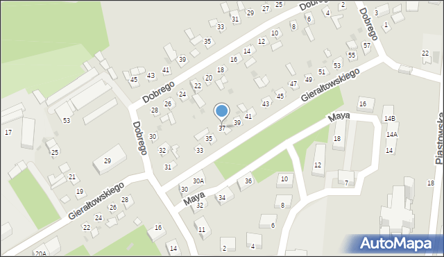 Ruda Śląska, Gierałtowskiego Jana, 37, mapa Rudy Śląskiej