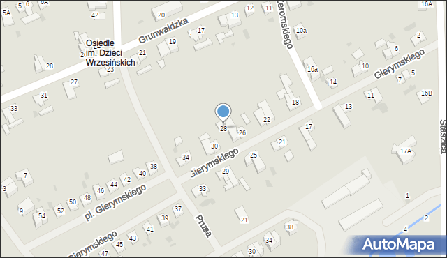 Sławno, Gierymskiego Aleksandra, 28, mapa Sławno