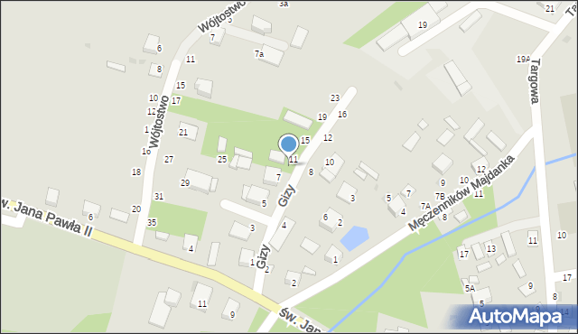 Tarnogród, Gizy Józefa Krzysztofa, 9, mapa Tarnogród