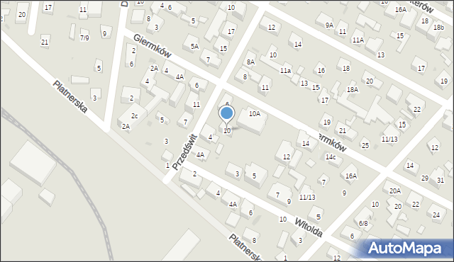 Warszawa, Giermków, 10, mapa Warszawy
