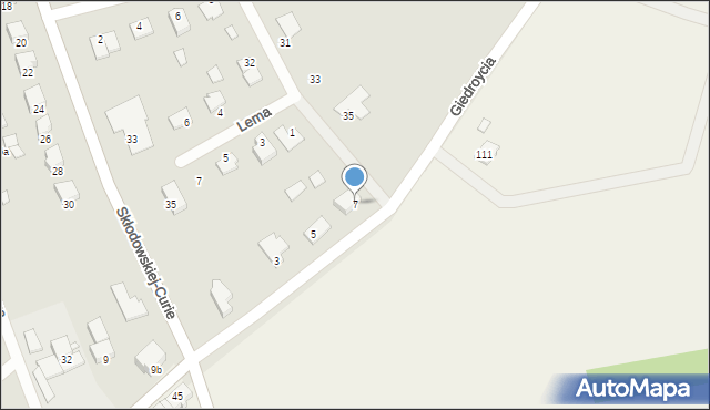 Wołów, Giedroycia Jerzego, 7, mapa Wołów