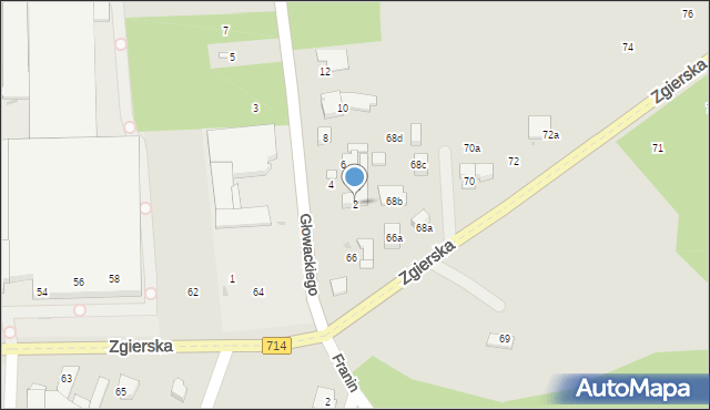 Aleksandrów Łódzki, Głowackiego Bartosza, 2, mapa Aleksandrów Łódzki