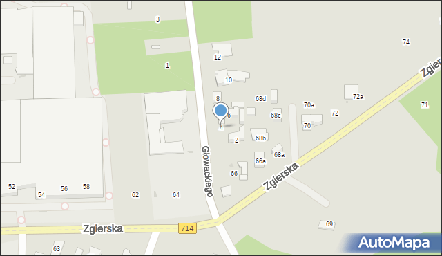 Aleksandrów Łódzki, Głowackiego Bartosza, 4, mapa Aleksandrów Łódzki