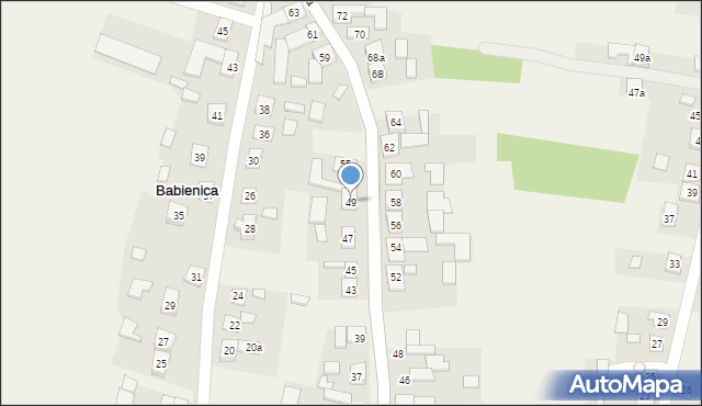 Babienica, Główna, 49, mapa Babienica