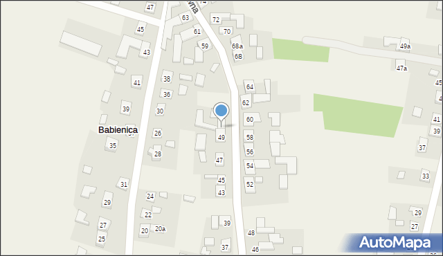 Babienica, Główna, 51, mapa Babienica