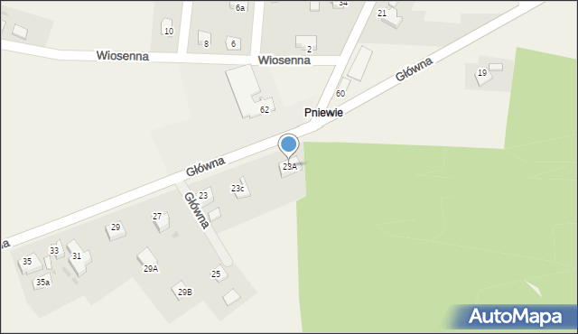 Bąków, Główna, 23A, mapa Bąków