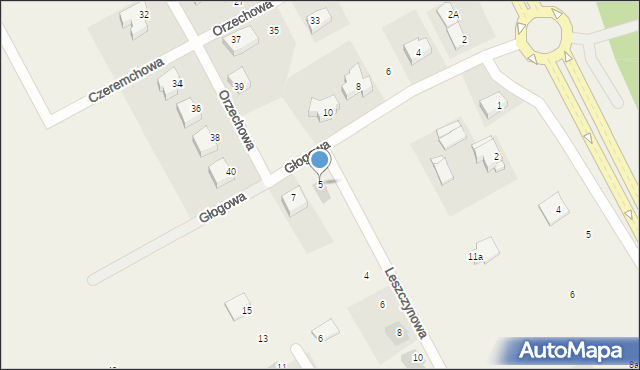 Bartąg, Głogowa, 5, mapa Bartąg