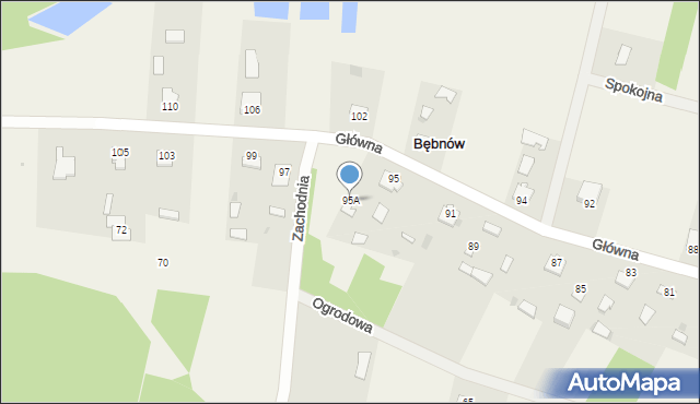 Bębnów, Główna, 95A, mapa Bębnów