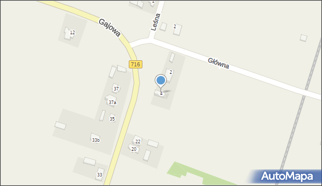 Będzelin, Główna, 4, mapa Będzelin