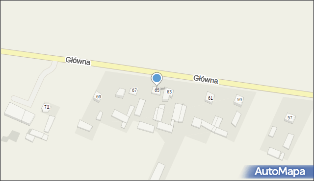 Będzymin, Główna, 65, mapa Będzymin