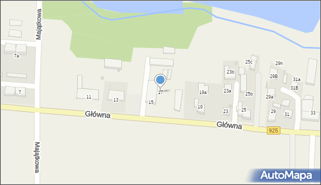 Bełk, Główna, 17, mapa Bełk