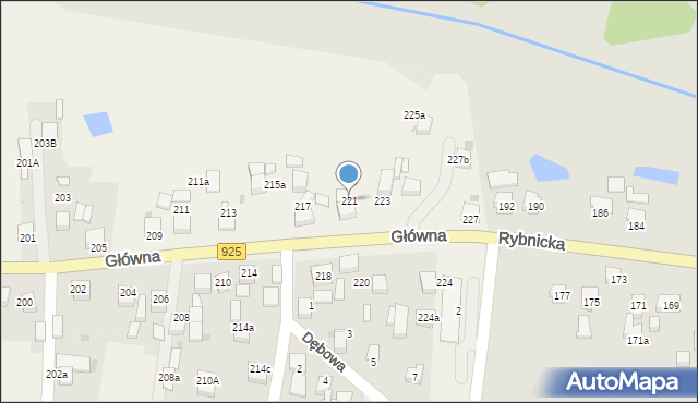 Bełk, Główna, 221, mapa Bełk