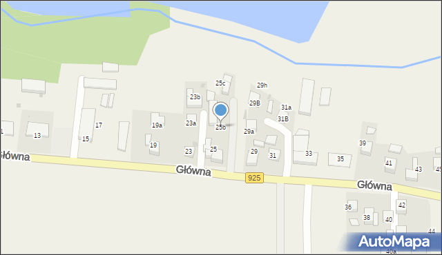 Bełk, Główna, 25b, mapa Bełk