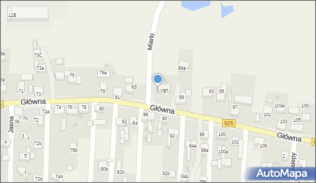 Bełk, Główna, 85, mapa Bełk