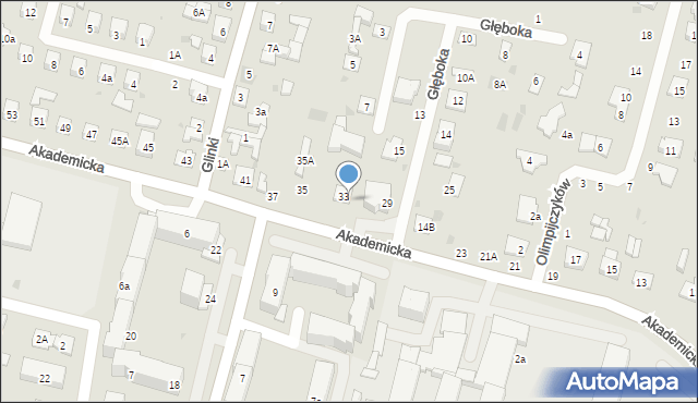 Biała Podlaska, Głęboka, 7a, mapa Białej Podlaskiej