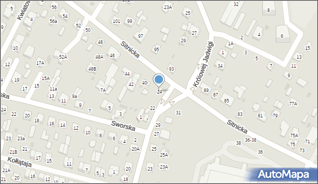 Biała Podlaska, Glinki, 24, mapa Białej Podlaskiej