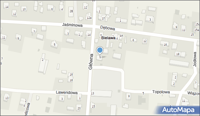 Bielawa, Główna, 7, mapa Bielawa