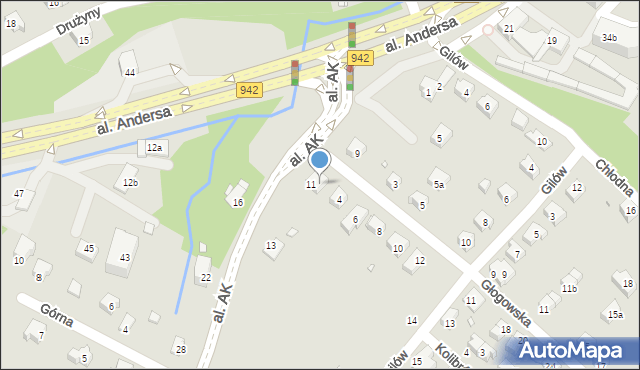 Bielsko-Biała, Głogowska, 2, mapa Bielsko-Białej