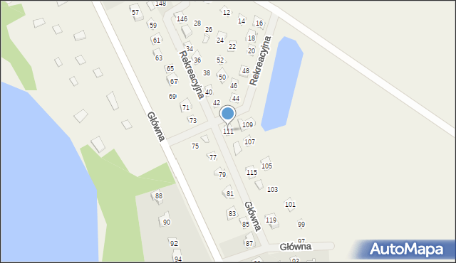 Biernatki, Główna, 111, mapa Biernatki