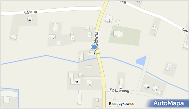 Biestrzykowice, Główna, 3, mapa Biestrzykowice