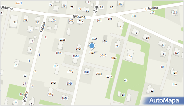 Biskupice, Główna, 104c, mapa Biskupice