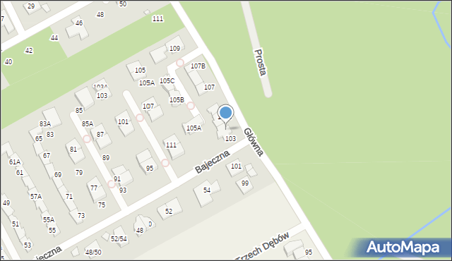 Bobrowiec, Główna, 103A, mapa Bobrowiec
