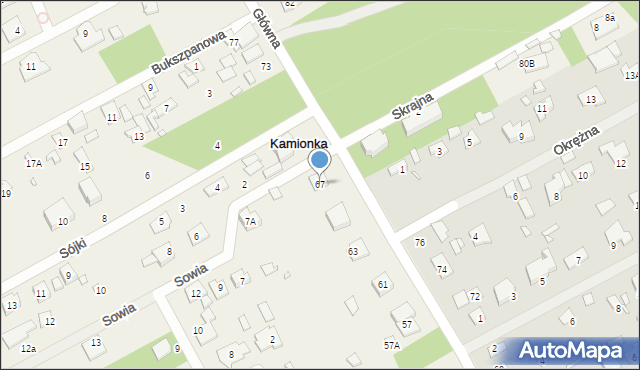 Bobrowiec, Główna, 67, mapa Bobrowiec