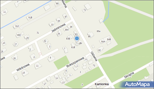 Bobrowiec, Główna, 81A, mapa Bobrowiec