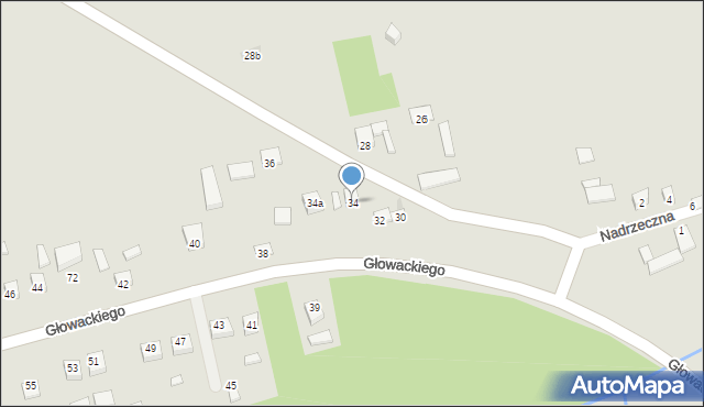 Bodzanów, Głowackiego, 34, mapa Bodzanów