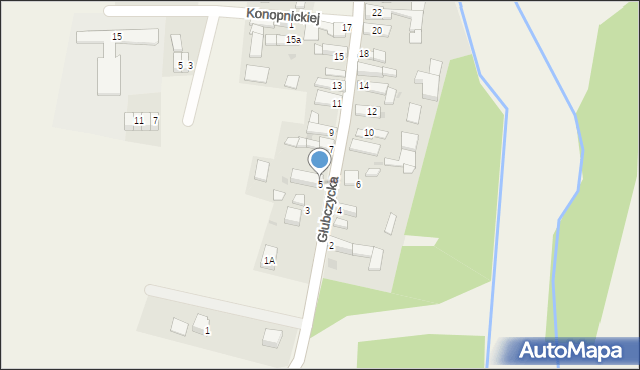 Bogdanowice, Głubczycka, 5, mapa Bogdanowice