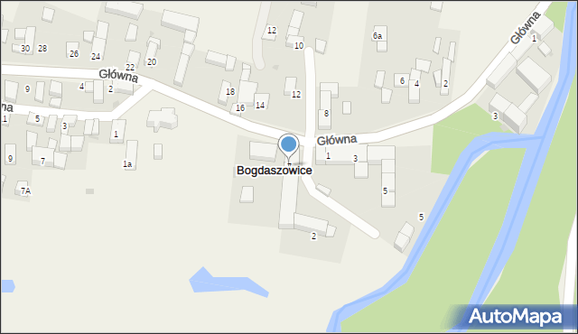 Bogdaszowice, Główna, 7, mapa Bogdaszowice