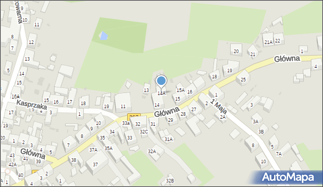 Boguszów-Gorce, Główna, 14A, mapa Boguszów-Gorce